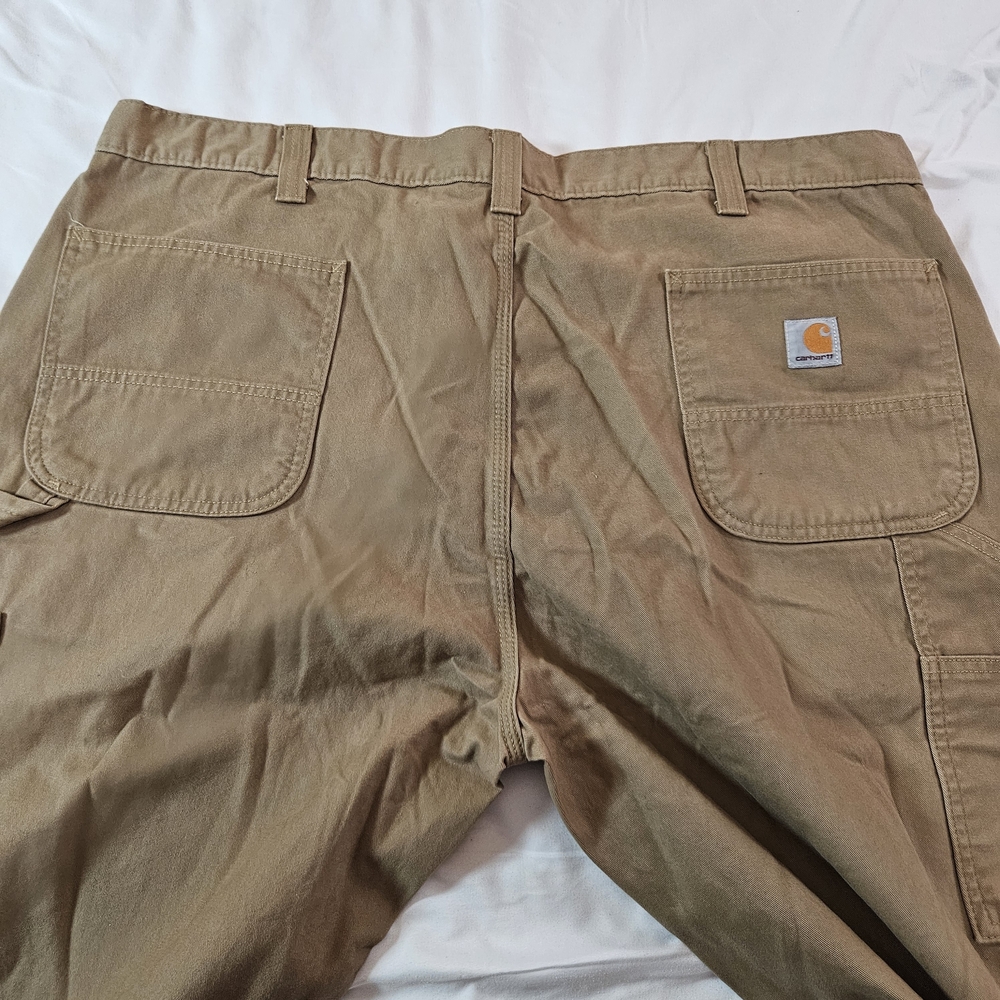 Carhartt Rugged Flex Relaxed Fit Canvas Work Pant Men's 44 x 30 Khaki Brown - Picture 4 of 9